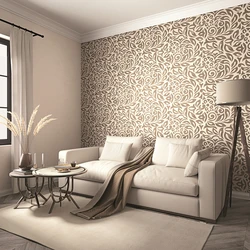 Wallpaper For The Living Room Photo Combined In Light Colors Modern Style