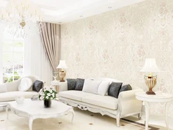 Wallpaper for the living room photo combined in light colors modern style