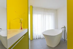 Bathroom Design Yellow Bathtub