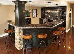 Bar table for the kitchen in the interior