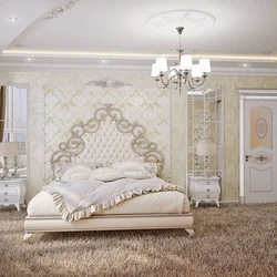 Класічная спальня фота белая мэбля