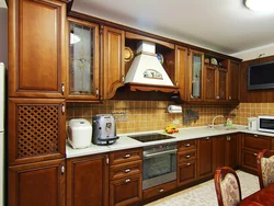 Classic kitchen wood in the interior
