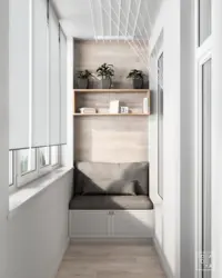Interior of a balcony in an apartment 8 sq m photo