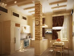 Kitchen living room design stone