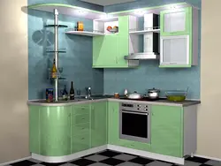 Place a kitchen set in a small kitchen photo