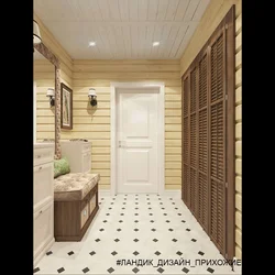 Paneling in the hallway of a house photo
