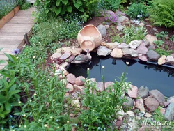 Pond At The Dacha With Your Own From The Bath Photo