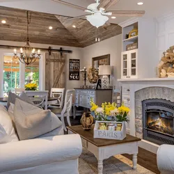 Kitchen living room country design