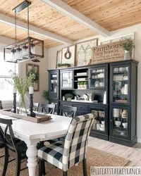 Kitchen living room country design