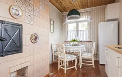 Photo of a small kitchen with a stove