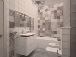 Beautifully laid tiles in the bathroom photo