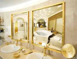 Ванна бөлмесінің алтын дизайны