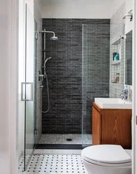 Bathroom design without bathtub with tray