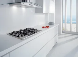 White hob in kitchen photo