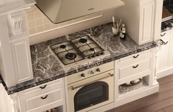 Белая варочная поверхность в кухни фото