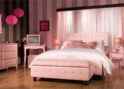 Bedroom Interior Photo In Pink Tones Photo