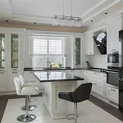 Design of a living room kitchen with one window photo