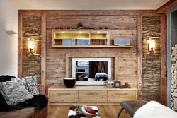 Wooden Wall In Apartment Design