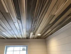 Ceiling slats photo in the bath