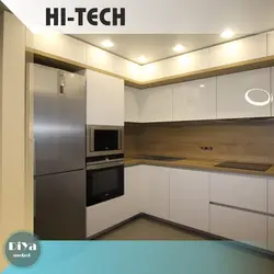 Дизайн кухни с высокими шкафами