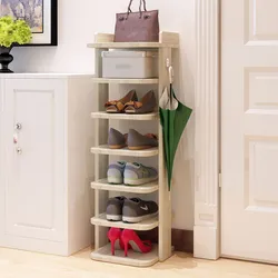 Shoe shelves for hallway photo