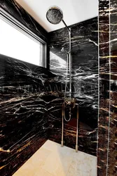 Photo Of Black Marble In The Bathroom Design