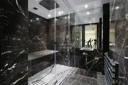 Photo Of Black Marble In The Bathroom Design