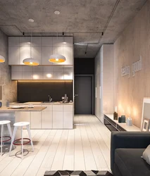 Дизайн кухни студии 26 кв м