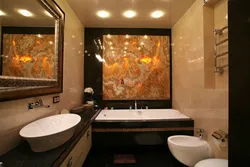Плитка оникс в интерьере ванной фото