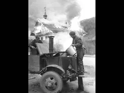 Photos of field kitchens during the war