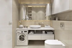 Bathroom Design Washing Machine Under The Countertop