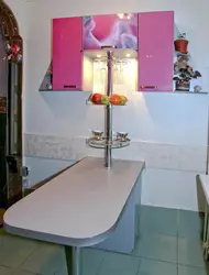 Bar counters in the kitchen instead of tables photo