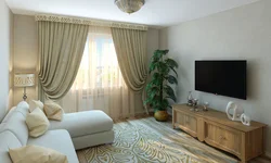 Real photos of curtains in the apartment interior
