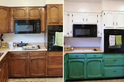 Painting a wooden kitchen photo