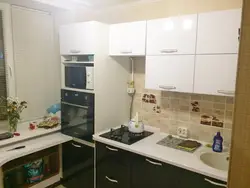 Built-in appliances in a small kitchen photo
