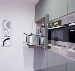 Built-in appliances in a small kitchen photo