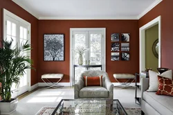 Living room design photo red