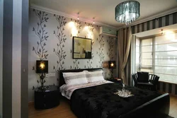Beautiful wallpaper for a bedroom in an apartment design photo
