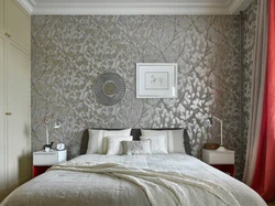 Beautiful wallpaper for a bedroom in an apartment design photo