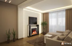 Fireplace in an apartment 18 sq m photo