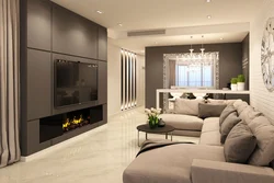 Fireplace in an apartment 18 sq m photo