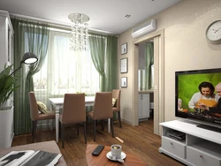 Apartment design 60 sq m 2 rooms in a modern style