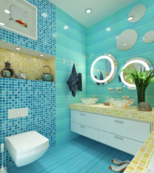 Bath bright tile design
