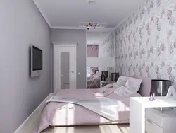 Inexpensive bedroom design in Khrushchev