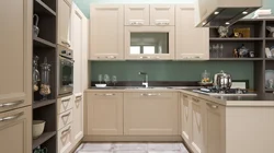 Beige gloss kitchens photo