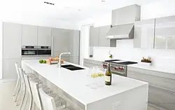 White Glossy Kitchens In The Interior Real Photos