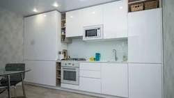 Corner kitchen design with gas boiler