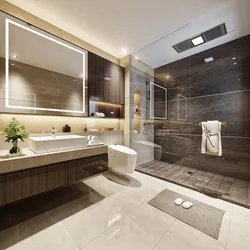 Bathroom in different photo styles