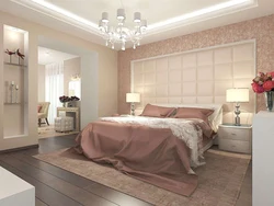 Спальня в бежево розовых тонах дизайн