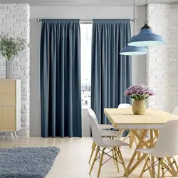 Curtain Design For The Kitchen With Gray Wallpaper
